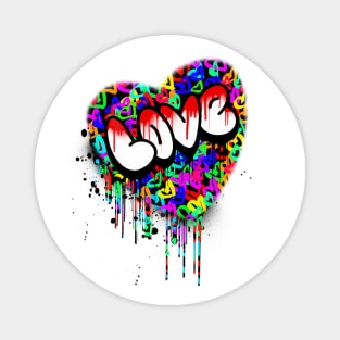 Graffiti Love Heart Magnet